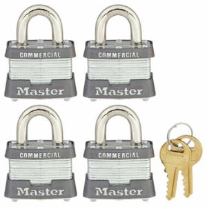 MASTER 3QCOM Padlocks, 3/4 Inch Vertical Shackle Clearance, 5/8 Inch Horizontal Shackle Clearance, LOCK | CT2JBH 3HWK7