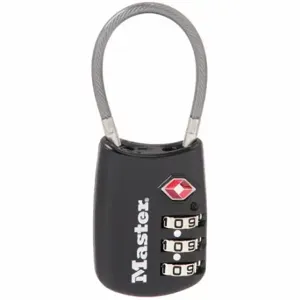 MASTER 4688DBLK Combination Padlock, Scrolling Combo Padlocks, 1-1 1/2 Inch, 1/2-1 in | CT2HBR 483N08