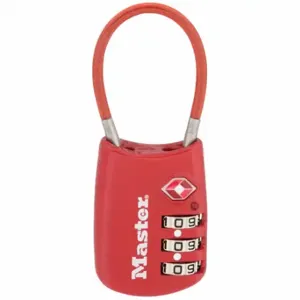 MASTER 4688DRED Combination Padlock, Scrolling Combo Padlocks, 1-1 1/2 Inch, 1/2-1 in | CT2HBT 483N07