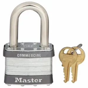 MASTER 5KALF Padlock, 1 1/2 Inch Vertical Shackle Clearance, 15/16 Inch Horizontal Shackle Clearance | CT2JAH 3HUA9