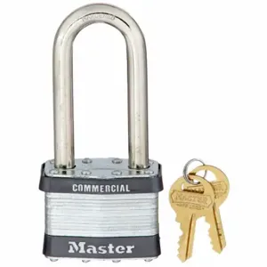 MASTER 5KALJ-A1459 Padlock, 2 1/2 Inch Vertical Shackle Clearance, 15/16 Inch Horizontal Shackle Clearance | CT2HXX 48WL12