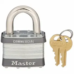 MASTER 5NKA Padlock, 1 Inch Vertical Shackle Clearance, 15/16 Inch Horizontal Shackle Clearance | CT2HWV 4EZJ9