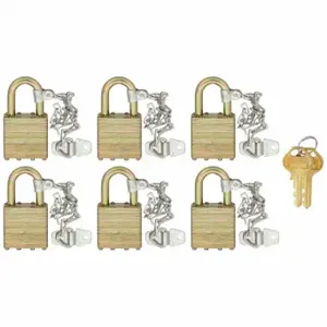 MASTER 6001NKAS6FLCNUS Padlocks, 1 3/16 Inch Vertical Shackle Clearance, 3/4 Inch Horizontal Shackle Clearance | CT2JBF 38W802