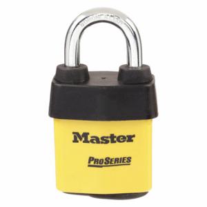 MASTER 6121KAYLW LOCK Lockout Padlock, Keyed Alike, Steel, Boron Alloy, Std, Yellow, 1 Pack Size | CT2HQA 45JC87