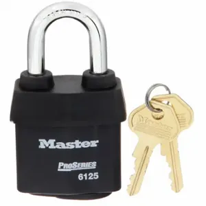 MASTER 6125N Padlock, 1 3/8 Inch Vertical Shackle Clearance, 7/8 Inch Height | CT2HWL 4EZG2