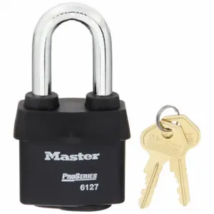 MASTER 6127LH Padlock, 1 7/8 Inch Size Vertical Shackle Clearance, 7/8 Inch Height | CT2HWQ 38W811