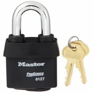 MASTER 6127N Padlock, 1 3/8 Inch Vertical Shackle Clearance, 7/8 Inch Height | CT2HWJ 4EZF9