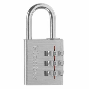 MASTER 630D Luggage Padlocks, Luggage Padlocks, 1 Inch to 1 1/2 in, 1/2 Inch to 1 in, Resettable | CT2HBW 6MCR3