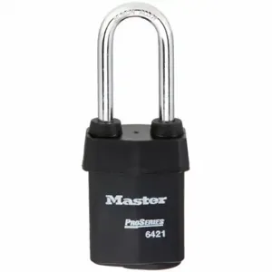 MASTER 6421LJWO Padlock, 2 1/2 Inch Vertical Shackle Clearance, 7/8 Inch Horizontal Shackle Clearance | CT2HYK 1JAK1