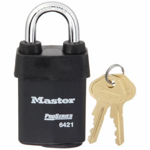 MASTER 6421WO Padlock, 1 1/8 Inch Vertical Shackle Clearance, 7/8 Inch Height | CT2JAM 1JAJ8