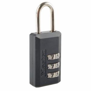 MASTER 646D Luggage Padlocks, Luggage Padlocks, Less than 1 in, Less than 1/2 in, Resettable | CT2HCA 4FG14