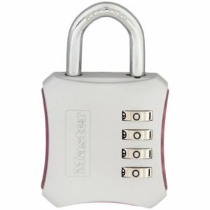 MASTER 653D Luggage Padlocks, Luggage Padlocks, Less than 1 in, 1/2 Inch to 1 in, Resettable | CT2HBY 436L43