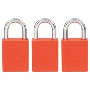 MASTER 6835KAS3ORJ Lockout Padlock, KA, Orange, 1-7/8 Inch Height, PK 3 | CT2HQM 6REL5