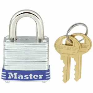 MASTER 7KA Padlock, 9/16 Inch Vertical Shackle Clearance, 1/2 Inch Horizontal Shackle Clearance | CT2JAY 4T089