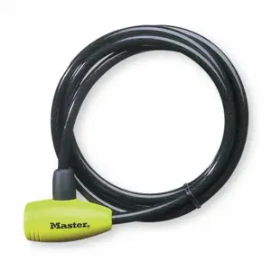 MASTER 8154DPF Cable Lock, Keyed Different, 6 ft Cable Length, 3/8 Inch Cable Dia, Braided Steel | CT2HAU 6JD76