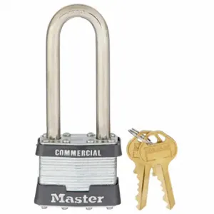 MASTER 81KALJ Padlock, 2 1/2 Inch Vertical Shackle Clearance, 3/4 Inch Horizontal Shackle Clearance | CT2HYD 3HWA4