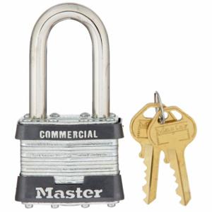 MASTER 81LF Padlock, 1 1/2 Inch Vertical Shackle Clearance, 3/4 Inch Height | CT2HVE 3HVZ7