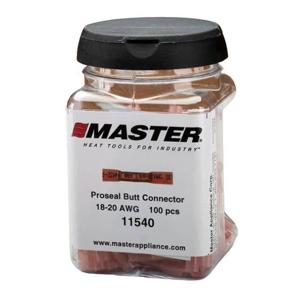 MASTER APPLIANCE 11540 Butt Splice Connector Jar, 18-20 AWG, Pack of 100, Red | CH9KQU