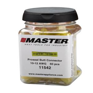 MASTER APPLIANCE 11542 Butt Splice Connector Jar, 10-12 AWG, Pack of 60, Yellow | CH9KQW