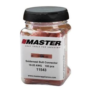 MASTER APPLIANCE 11543 Butt Splice Connector Jar, Lead Free, 18-20 AWG, Pack of 100, Red | CH9KRT