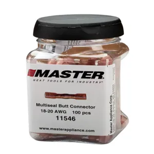 MASTER APPLIANCE 11548 Butt Splice Connector Jar, Lead Free, 10-12 AWG, Pack of 60 | CH9KTT