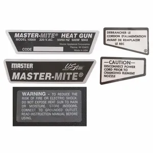 MASTER APPLIANCE 35274 Label for Housing | CJ2QVC 25WD66