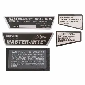 MASTER APPLIANCE 35275 Label | CJ2QUX 25WD67