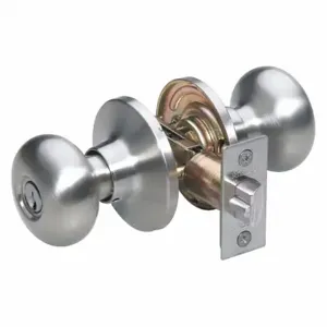 MASTER BC0115KA4S Lock Knob Lockset, 3, Biscuit, Satin Nickel, Alike Inch Sets Of 4 | CT2HPA 492V67