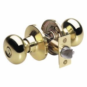 MASTER BC0203KA4 Lock Knob Lockset, 3, Biscuit, Polished Brass, Kwikset Kw1, Alike Inch Sets Of 4 | CT2HLF 492V55