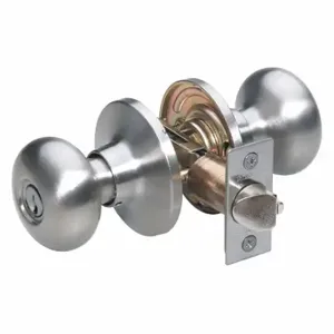 MASTER BC0215KA4S Lock Knob Lockset, 3, Biscuit, Satin Nickel, Alike Inch Sets Of 4 | CT2HLT 492V69