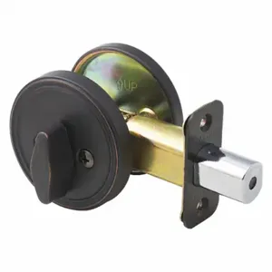 MASTER DS0512P Lock Deadbolt, 3, Aged Bronze, Not Keyed | CT2HTE 492W91