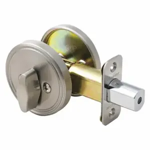 MASTER DS0515 Lock Deadbolt, 3, Satin Nickel, Not Keyed | CT2HUB 492W92