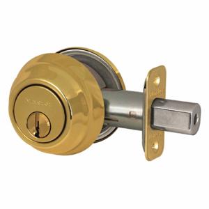 MASTER DSH0603KA Lock Deadbolt, 1, Polished Brass, Kwikset Kw1, Alike | CT2HRK 492V31