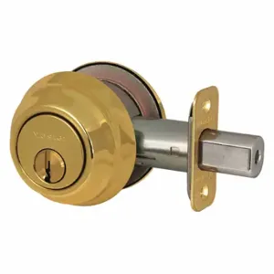 MASTER DSH0703KA4 Lock Deadbolt, 1, Polished Brass, Kwikset Kw1, Alike Inch Sets Of 4 | CT2HUF 492W81