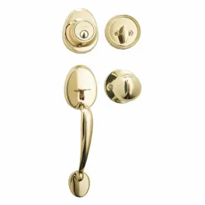 MASTER HDLBC0603KA4WK Lock Knob Lockset, 3, Biscuit, Polished Brass, Weslock Wk1, Alike Inch Sets Of 4 | CT2HLL 492X19