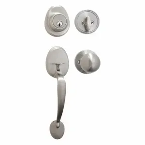 MASTER HDLBC0615KA4 Lock Knob Lockset, 3, Biscuit, Satin Nickel, Kwikset Kw1, Alike Inch Sets Of 4 | CT2HPG 492X26