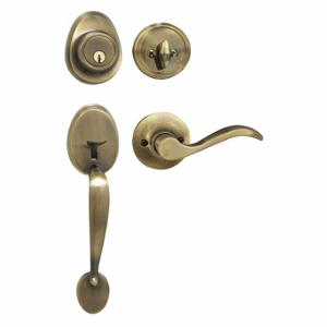 MASTER HDLWLLH0605KA4S Lock Door Lever Lockset, Grade 3, Wave, Antique Brass, Alike Inch Sets Of 4 | CT2HFF 492X33