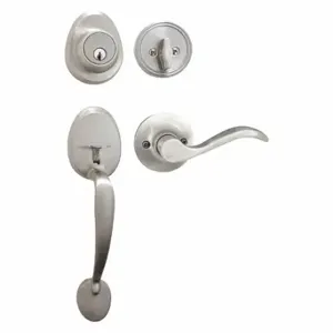 MASTER HDLWLLH0615KA4S Lock Door Lever Lockset, Grade 3, Wave, Satin Nickel, Alike Inch Sets Of 4 | CT2HHE 492X39