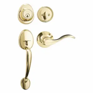 MASTER HDLWLRH0603KA4S Lock Door Lever Lockset, Grade 3, Wave, Bright Brass, Alike Inch Sets Of 4 | CT2HFN 492X42