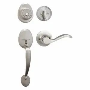 MASTER HDLWLRH0615KA4S Lock Door Lever Lockset, Grade 3, Wave, Satin Nickel, Alike Inch Sets Of 4 | CT2HGE 492X51