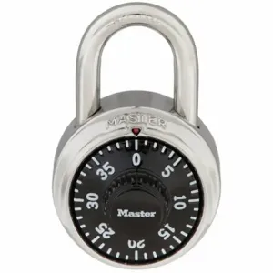 MASTER LOCK 1502 Combination Padlock Center Black /Silver | AH9AMB 39FD20