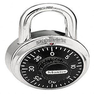 MASTER LOCK 1525 Combination Padlock, Front Dial, 13/16 Inch Horizontal Shackle Clearance | CH6HVV 1D573