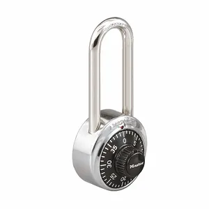 MASTER LOCK 1525LH Combination Stainless Steel Body Padlock amd Key Control, 48mm Wide, 51mm Tall Shackle, Gray | CM7UEY