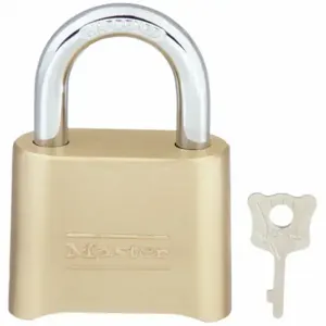 MASTER LOCK 175 Combination Padlock, Resettable Bottom-Dial Location, 1 Inch Shackle Height | CD3UWR 1U172