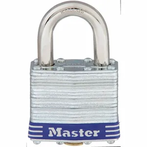 MASTER LOCK 1UP Laminated Steel Universal Pin Tumbler Padlock, 44mm Wide, 24mm Tall Shackle, Silver | CM7UFT