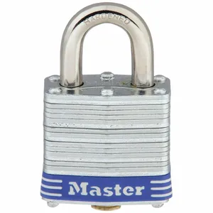 MASTER LOCK 3UP Laminated Steel Universal Pin Tumbler Padlock, 40mm Wide, 19mm Tall Shackle, Silver | CM7UFV