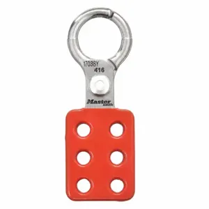 MASTER LOCK 417 Lockout Hasp Snap-On Red 4-7/8 Inch Length | AH9KZF 40CL92