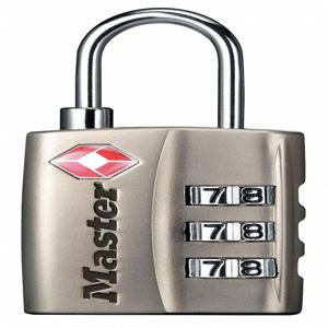 MASTER LOCK 4680DNKL Luggage Padlock, Side Dial, 1/2 Inch Horizontal Shackle Clearance | CH6JYP 38W810