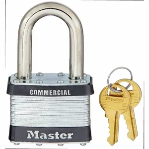 MASTER LOCK 5LF Laminated Steel Padlock, 51mm Wide, 38mm Tall Shackle, Keyed Different | CM7UBV