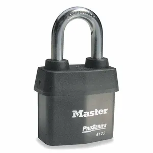 MASTER LOCK 6125 Laminated Steel Padlock, Boron Alloy Shackle, 60mm Wide, 5 Pin, Keyed Different | CM7TYK